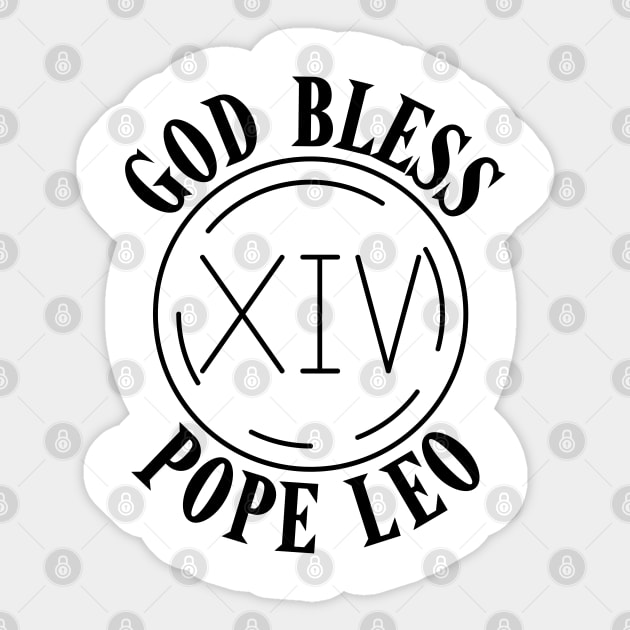 God-Bless-Pope-Leo-XIV Sticker by Creatifly Graphic Tees
